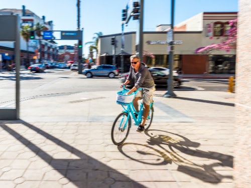 A Person Riding bicycle
